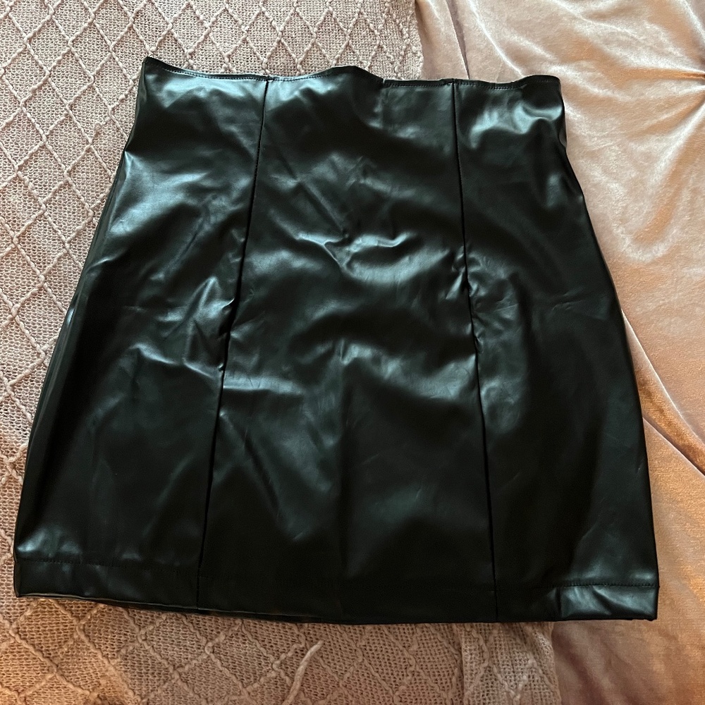 Faux Leather Skirt - Picture 7 of 9